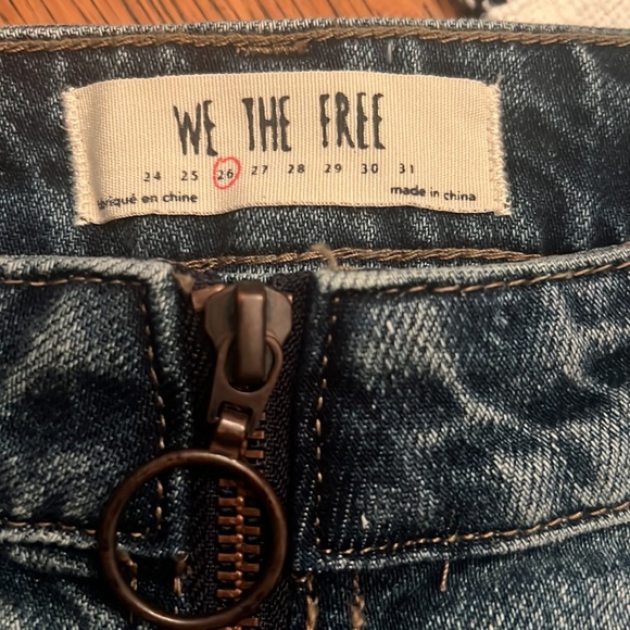 Free People denim zipper front skirt - Picture 2 of 5